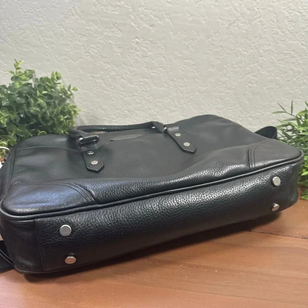 R.M. Williams Black Leather Signature Briefcase Bag